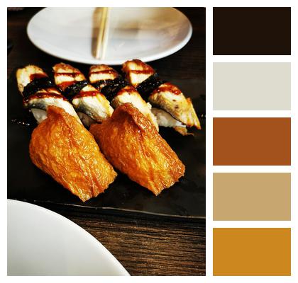Delicious Sushi Japanese Dishes Image